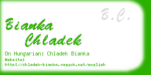 bianka chladek business card